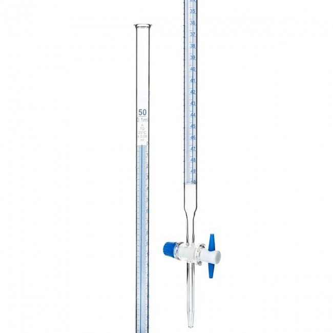 BURETA 50 ML VIDRIO LLAVE RECTA TEFLON